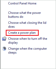 Create a power plan