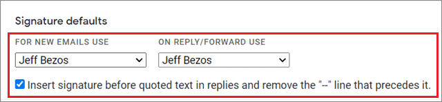 Customize the use of signature