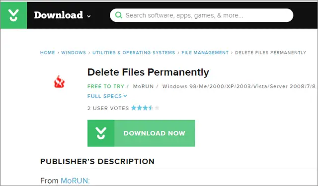 delete files permanently free file shredder