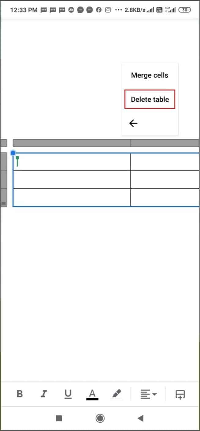 How To Delete A Table In Google Docs