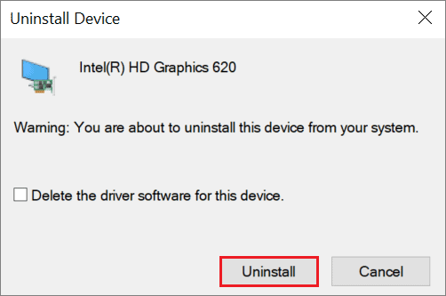 Uninstall the driver