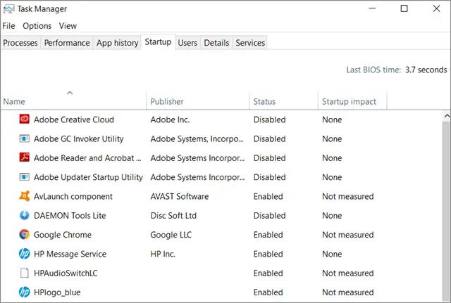 Disable high-impact tasks To Fix Can't Create New Folder In Windows 10