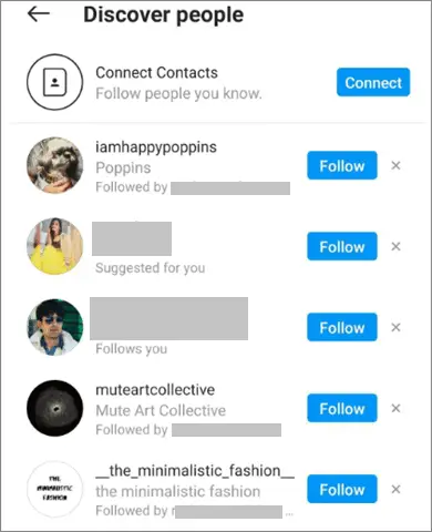 discover people on instagram