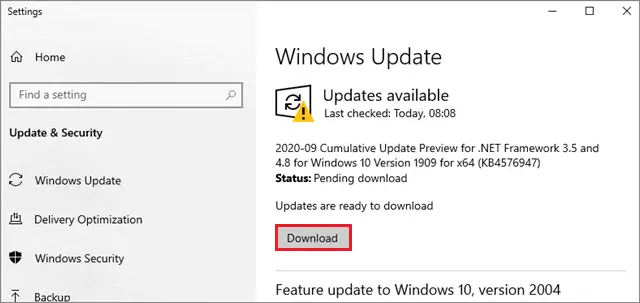 download if new updates are available to fix touch screen not working Windows 10