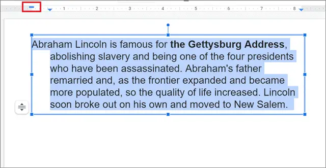 Drag the first-line for How To Do Hanging Indent In Google Slides