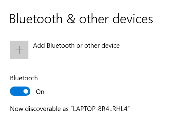Enable/Disable switch of Bluetooth