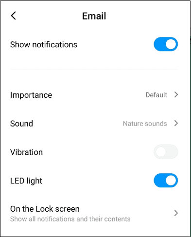 Make sure the notification option is enabled