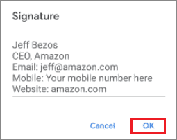 Enter the signature
