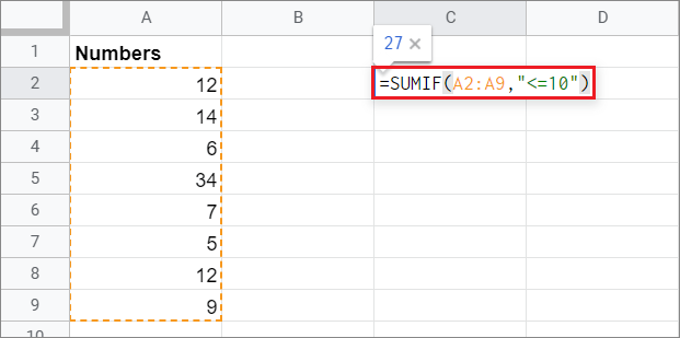 Enter the formula in the selected cell