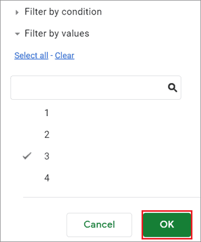 Filter product number