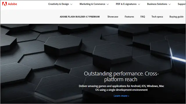flash builder premium for games and applications