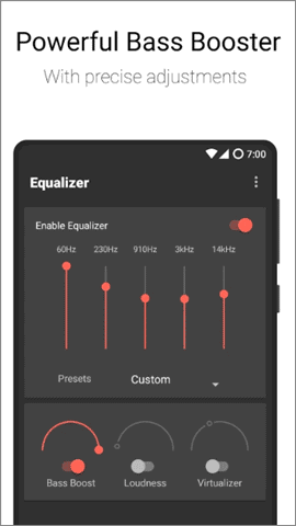 flat music bass booster