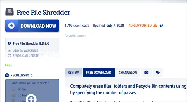 free file shredder 