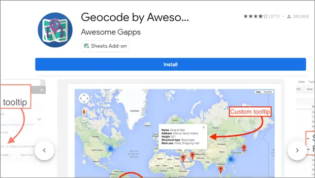 Geocode by Awesome Table