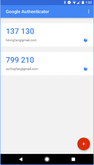 google authenticator backup codes where is it