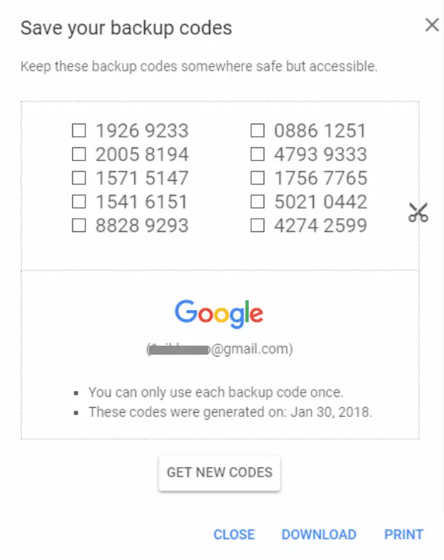 google-authenticator-backup-codes