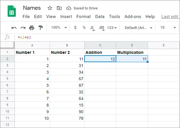 Select both the cells and drag them to the required cells