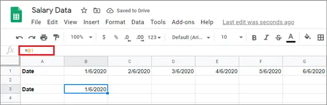 Enter the formula in the select cell in google sheets fill down