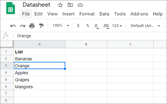 google sheets spell check done correctly