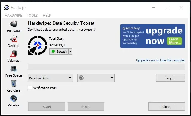Hardwipe 파일 파쇄기