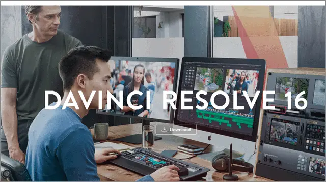 DaVinci Resolve windows 10 video editor
