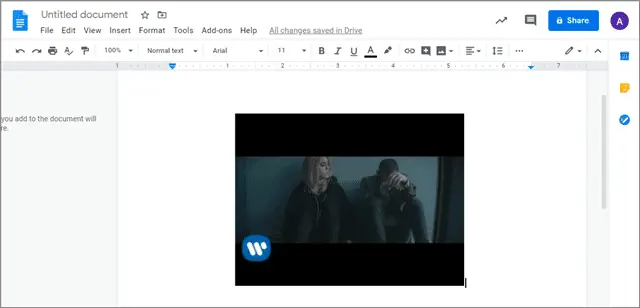 how to add videos to google docs