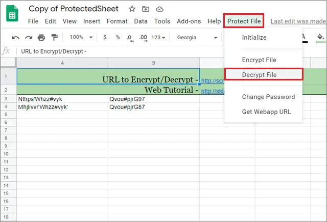 how to password protect your google sheet