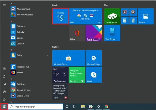 To open the Start menu and select a tile to disable to turn off notifications windows 10