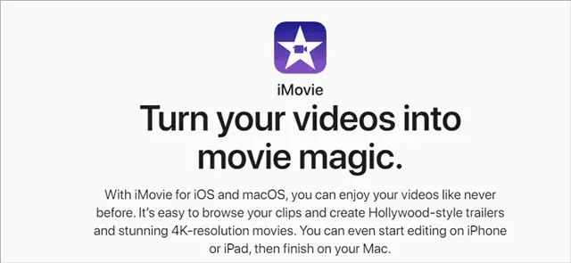 iMovie app is the best YouTube video editor 