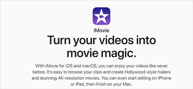 iMovie app is the best YouTube video editor