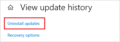 Uninstall Windows updates 