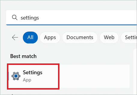 Open Settings