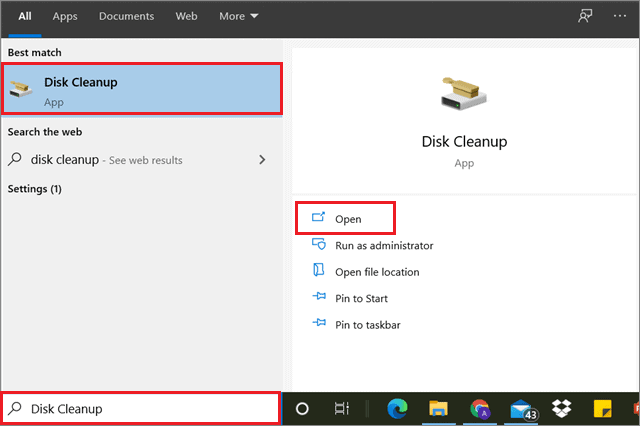 Open Disk Cleanup