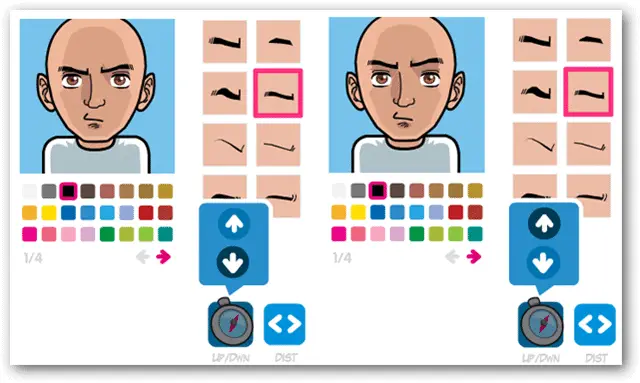 Move-eyebrows-up-or-down-to-express-specific-expressions-on-your-avatar-in-Face-Your-Manga