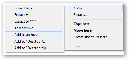 Add folders and files to a new archive from the 7-Zip right-click context menu Add-folders-and-files-to-a-new-archive-from-the-7-Zip-right-click-context-menu