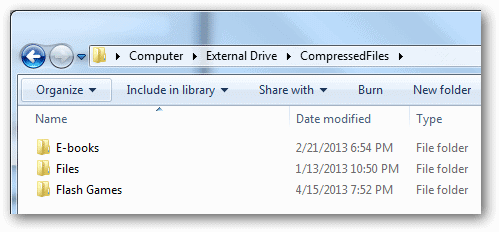 extract files from folder