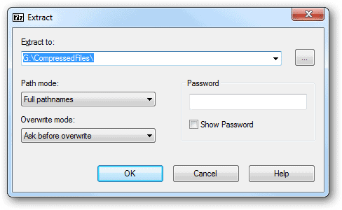 extract files from folder