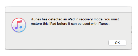 ipad detected in DFU mode