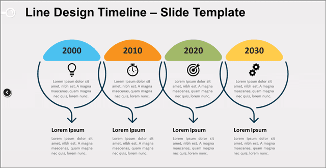 Line Design Timeline Template