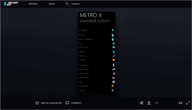 metro x cursor set how to change mouse cursor