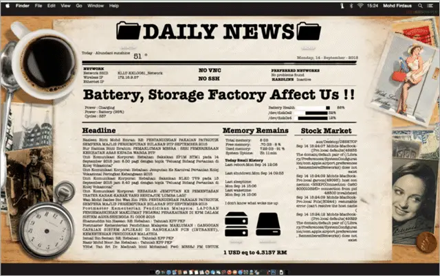 newspaper-desktop-rainmeter-skin