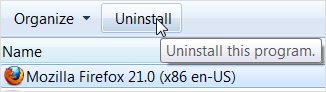 clicking-uninstall-to-uninstall-Firefox