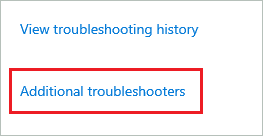 Open additional troubleshooters