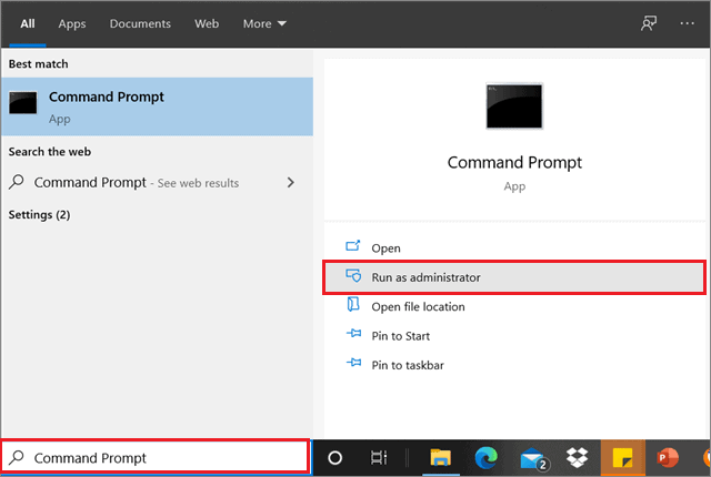 Open Command Prompt  To Fix Can't Create New Folder In Windows 10
