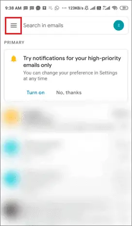 open gmail app