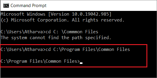 Open the nested folder in one command