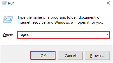 Open the registry editor
