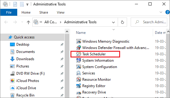 open task scheduler