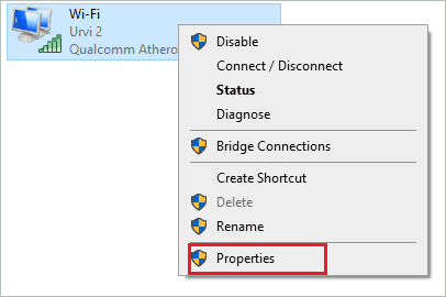 Open WiFi Properties