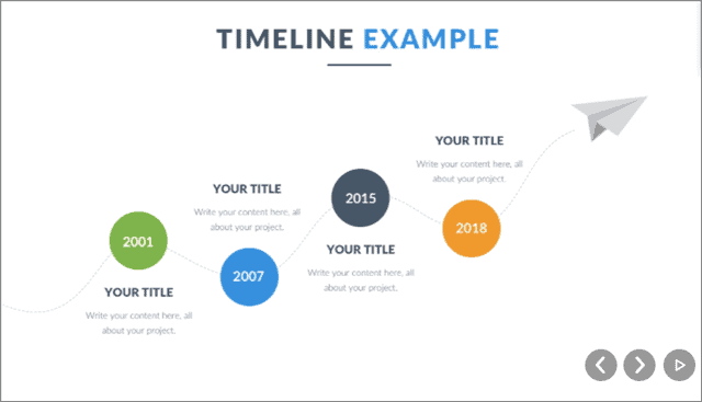 Paper Plane Timeline Template